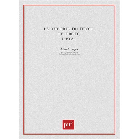 La théorie du droit, le droit, l'État