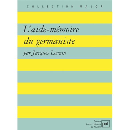 L'aide-mémoire du germaniste