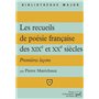 Les recueils de poésie française des XIX et XXe siècles