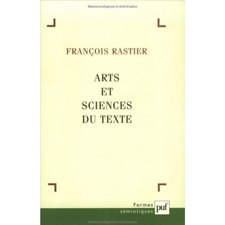 Arts et sciences du texte