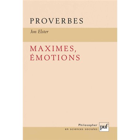 Proverbes, maximes, émotions