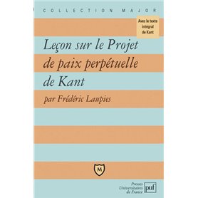 Leçon sur le Projet de paix perpétuelle de Kant