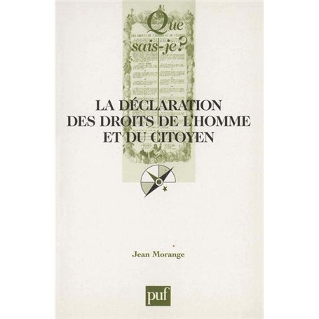 La Déclaration des Droits de l'Homme et du Citoyen (26 août 1789)