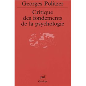 Critique des fondements de la psychologie