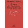 Critique des fondements de la psychologie