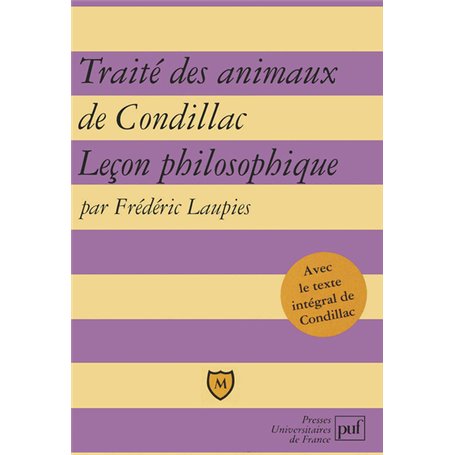 Traité des animaux de Condillac. Leçon philosophique