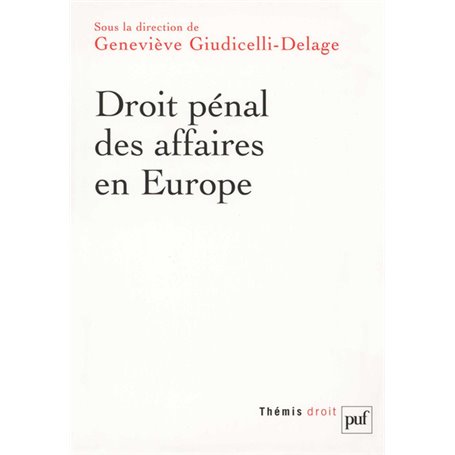 Droit pénal des affaires en Europe