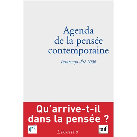 Agenda de la pensée contemporaine 2006/1-2