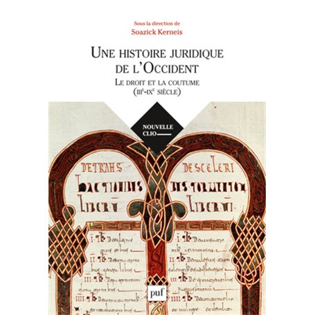 Une histoire juridique de l'Occident (IIIe-IXe siècle)