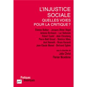 L'injustice sociale, quelles voies pour la critique ?