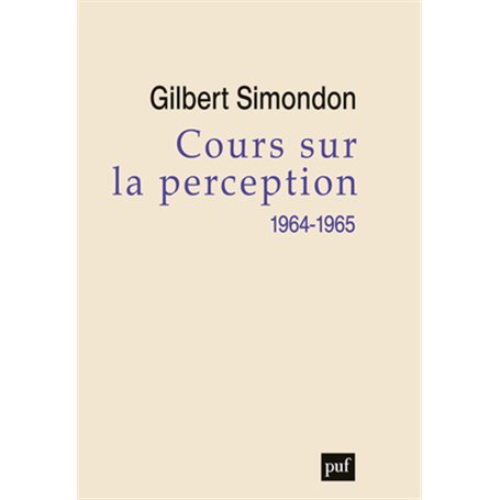 Cours sur la perception (1964-1965)