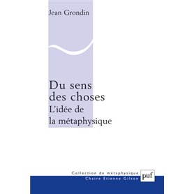 Du sens des choses. L'idée de la métaphysique