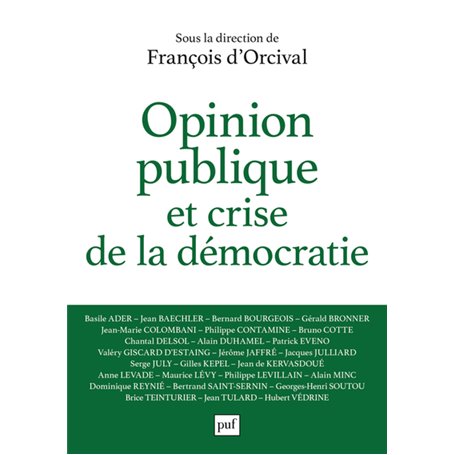 Opinion publique et crise de la démocratie