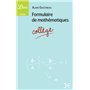 Formulaire de mathématiques-collège