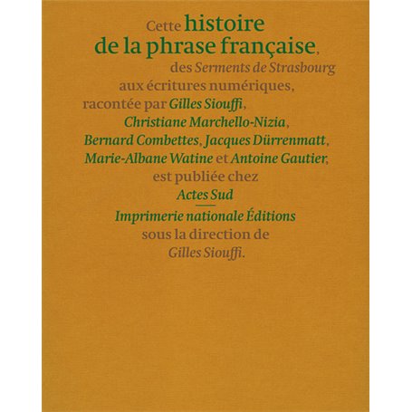 Histoire de la phrase française : des Serments de Strasbourg aux écritures numériques