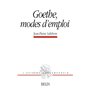 Goethe, modes d'emploi