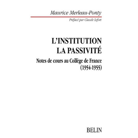 L'institution La passivité