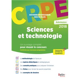 CRPE ADMISSION SCIENCES ET TECHNOLOGIE