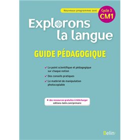 EXPLORONS LA LANGUE CM1 - guide pédagogique