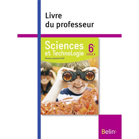 Sciences et Technologie 6e (cycle 3), 2016