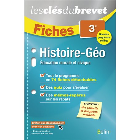 Fiches Histoire Géographie EMC - 3ème