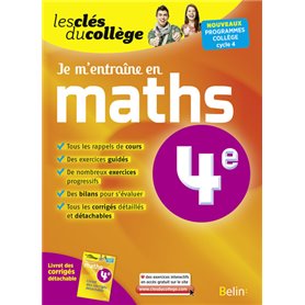 Je m'entraîne en Maths - 4ème