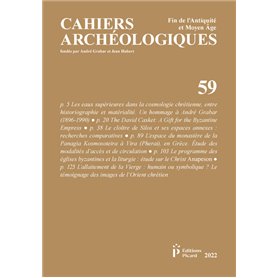 Cahiers archéologiques, fin de l'Antiquité et du Moyen Âge, n° 59