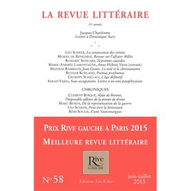 REVUE LITTERAIRE N°58 JUIN-JUILLET 2015