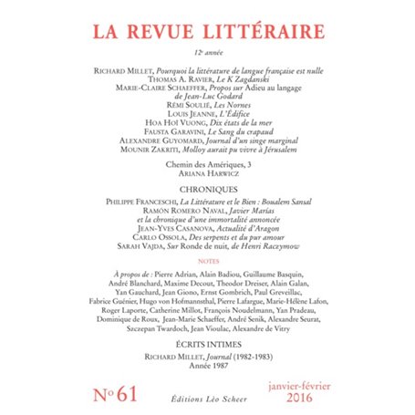 revue litteraire n°61