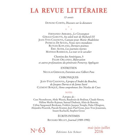 revue litteraire n° 63