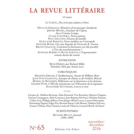 revue litteraire n° 65