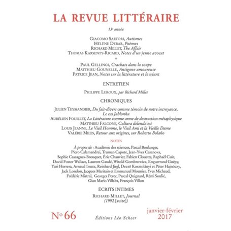 REVUE LITTERAIRE N°66