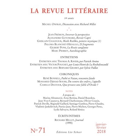 Revue littéraire n°71 (La)