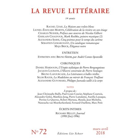 Revue litteraire n°72 (Le)