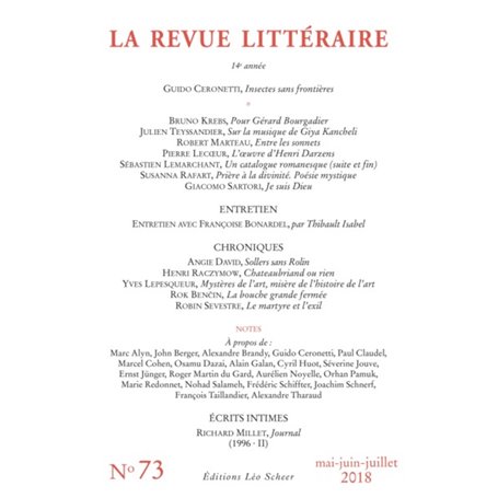 Revue littéraire n°73 (La)