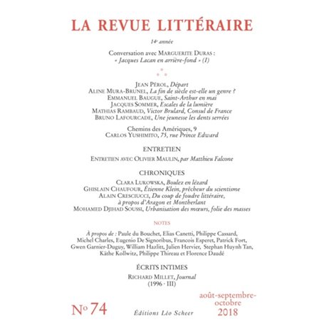 Revue litteraire n°74 (La)