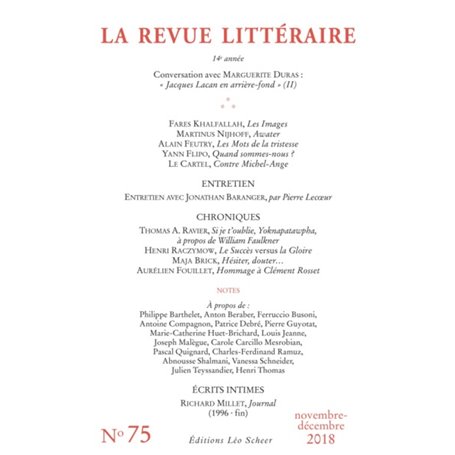 Revue litteraire n°75 (La)