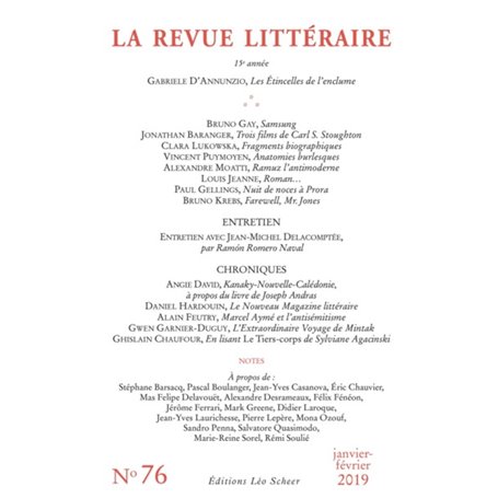 Revue litteraire n°76 (La)