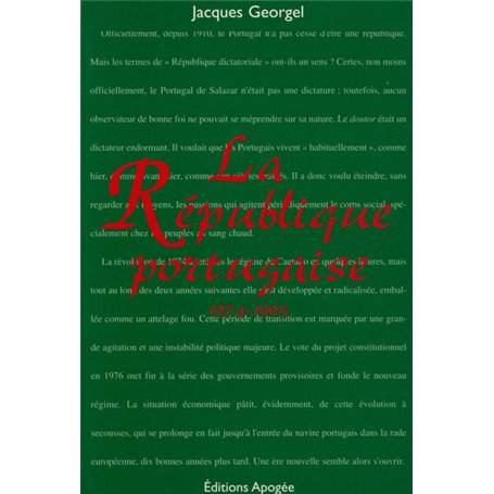 LA REPUBLIQUE PORTUGAISE 1974-1995