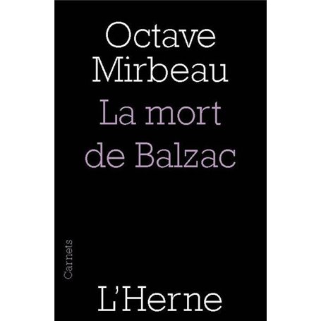 LA MORT DE BALZAC