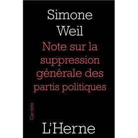 notes sur la suppression generale des partis politiques