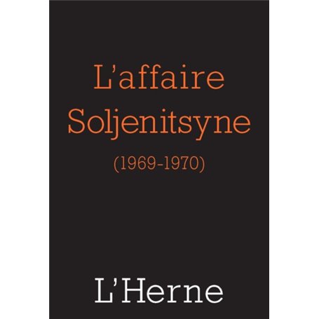 l'affaire soljenitsyne