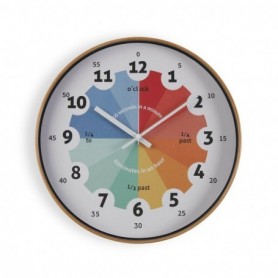 Horloge Murale Versa Verre Plastique 4 x 30 x 30 cm