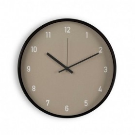 Horloge Murale Versa Beige Verre Plastique 4 x 30 x 30 cm