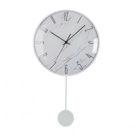 Horloge Murale Versa Pendule Métal Verre Bois MDF 4,5 x 56 x 29 cm