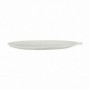 Plateau Blanc Bois MDF Feuille d'une plante 49 x 2,7 x 17,3 cm Décoration (6 Unités)