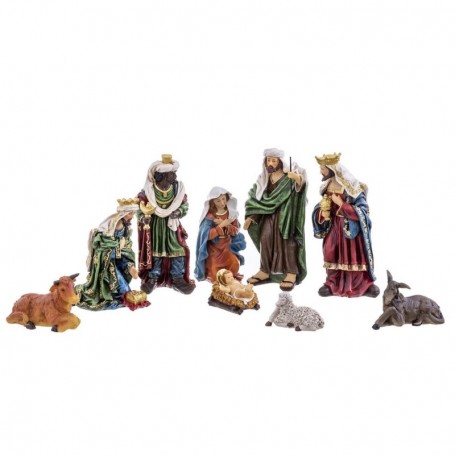 Décorations de Noël Naissance/Crèche Multicouleur Polyrésine 31,5 cm (