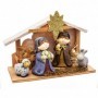 Décorations de Noël Multicouleur Bois Céramique Naissance/Crèche 27,5 x 12 x 20 cm (4 Pièces)