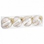 Boules de Noël Blanc Transparent Doré Plastique Tissu Etoiles 8 x 8 x