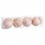 Boules de Noël Rose Polyfoam Tissu 8 x 8 x 8 cm (4 Unités)